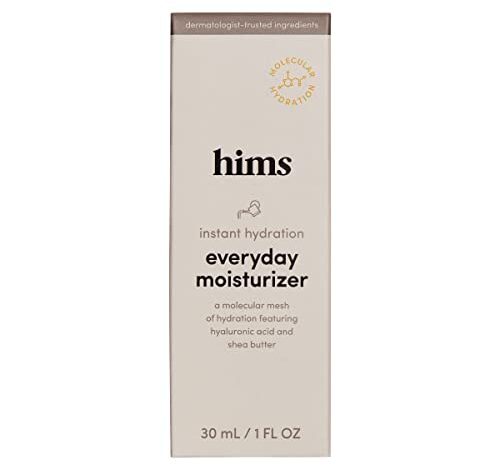 hims everyday moisturizer for men – Energize Skin, Lock in Hydration – Hyaluronic Acid, Shea Butter, Lightweight Formula, Ocean Scent – Vegan, Cruelty-Free, No Parabens – (1oz)