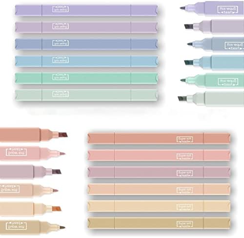 12Pcs Aesthetic Cute Highlighters Bible Pastel Highlighters and Pens no bleed  Assorted Colors Highlighters for School Supplies and Office Journal DIY Home