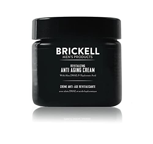 Brickell Men’s Revitalizing Anti-Aging Cream For Men, Face Moisturizer For Face To Reduce Fine Lines and Wrinkles, Natural and Organic Anti Wrinkle Night Face Cream, 2 Ounce, Scented