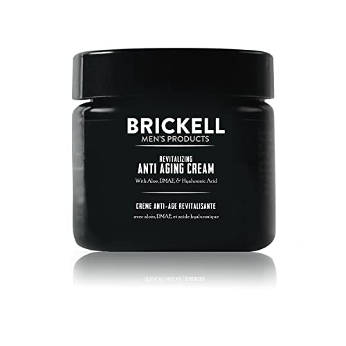 Brickell Men’s Revitalizing Anti-Aging Cream For Men, Face Moisturizer For Face To Reduce Fine Lines and Wrinkles, Natural and Organic Anti Wrinkle Night Face Cream, 2 Ounce, Scented